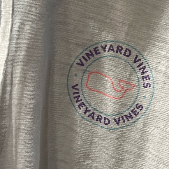 Vineyard Vines Women’s White Hooded Long Sleeve Logo Tee Size L - Picture 5 of 7